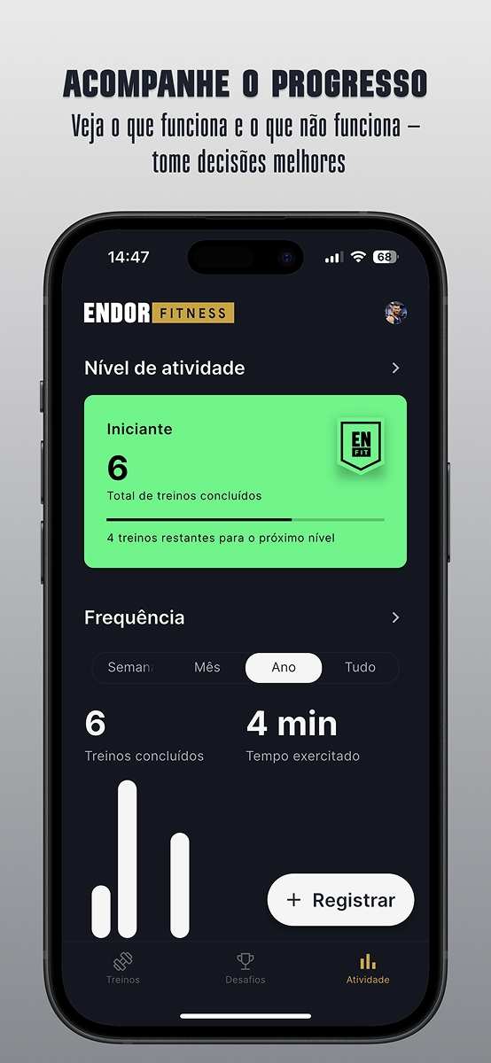 Interface do Endor Fitness para personal trainers - Tela 11