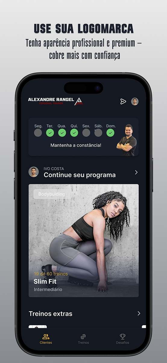 Interface do Endor Fitness para personal trainers - Tela 18